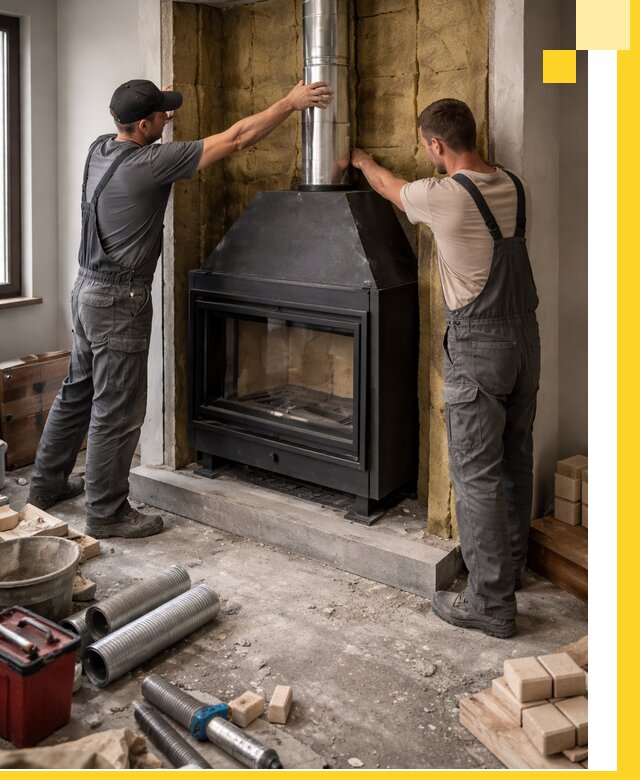 Изготовление и монтаж закрытых каминов в Черняховске под ключ