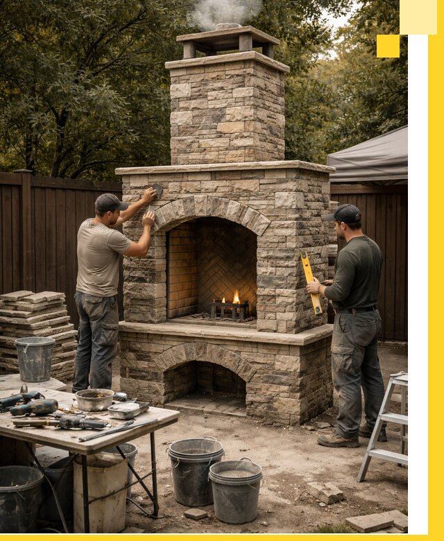 Проектирование и установка уличных каминов в Черняховске