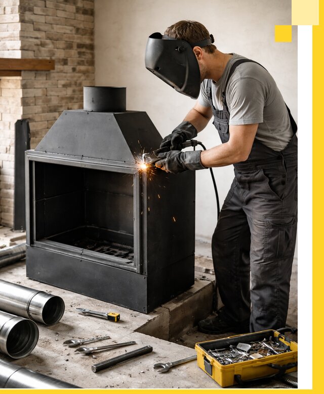 Продажа и установка металлических каминов в Черняховске под ключ