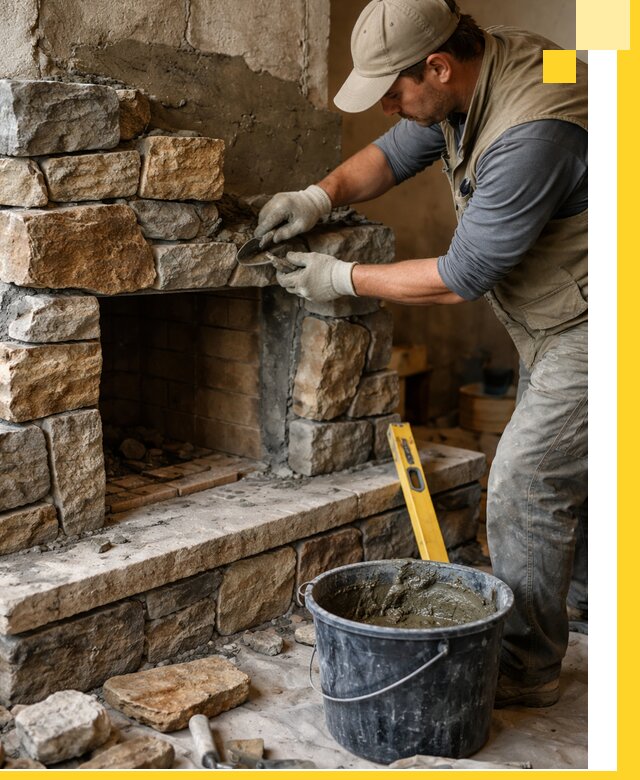 Изготовление и установка каменных каминов под ключ в Черняховске