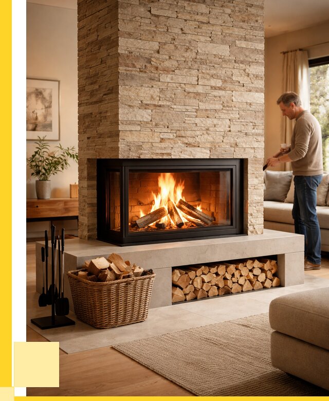 Дровяной камин под ключ в Черняховске от 209600 р. | ЭриданЧрх