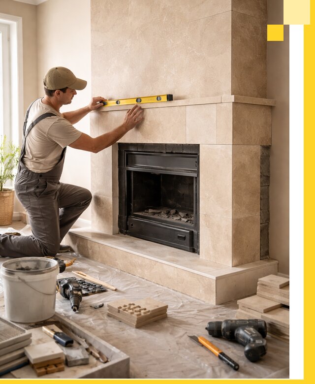 Установка и монтаж каминов в частном доме под ключ в Черняховске