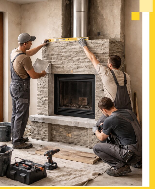 Профессиональный монтаж каминов под ключ в Черняховске для дома