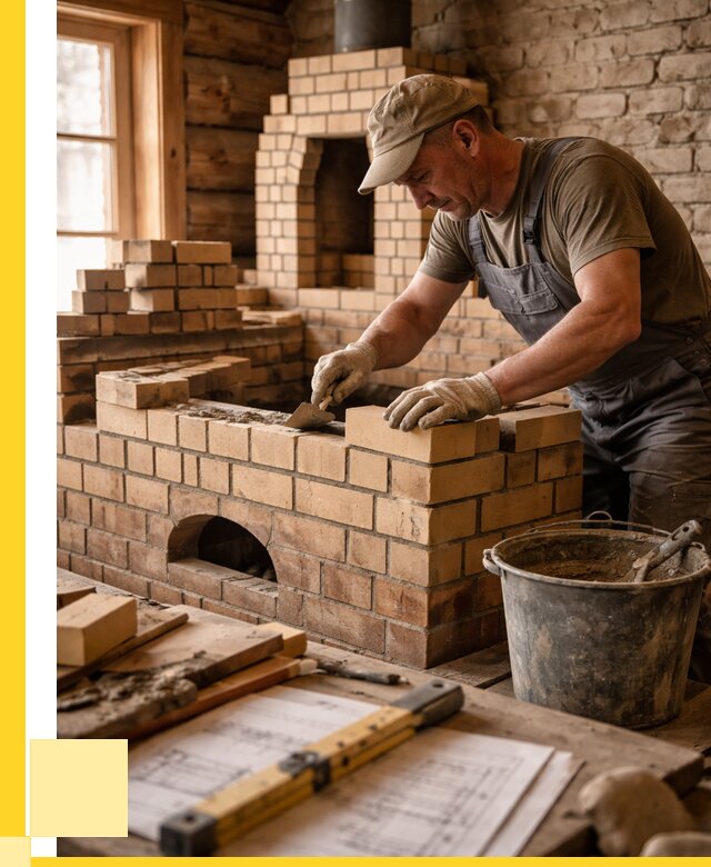 Кладка печей из кирпича в Черняховске цены от 31440 р. - ЭриданЧрх