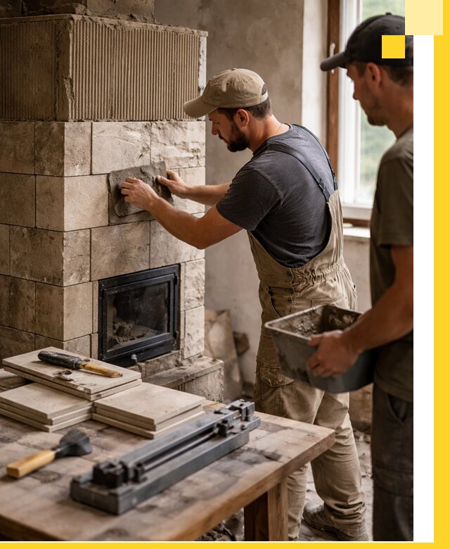 Профессиональная облицовка печей в Черняховске: керамика и камень