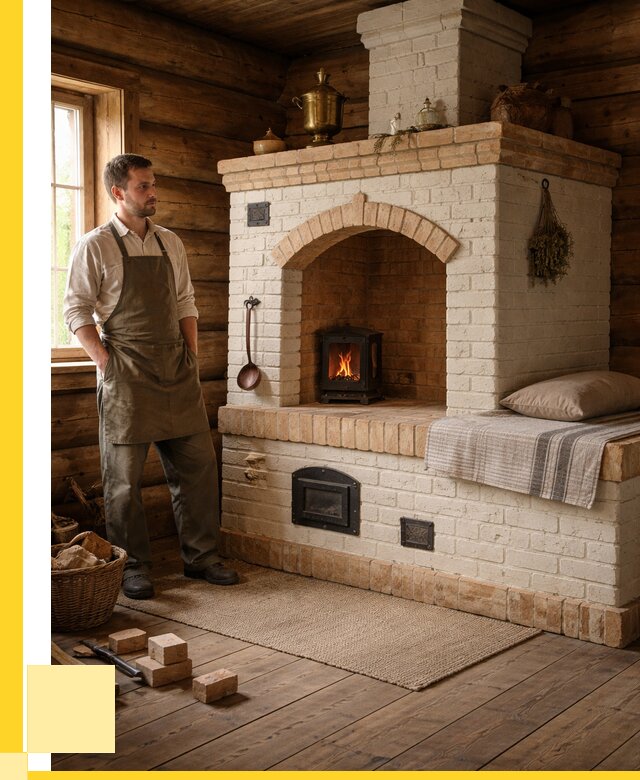 Русские печи с лежанкой под ключ в Черняховске от 157200 р. ЭриданЧрх