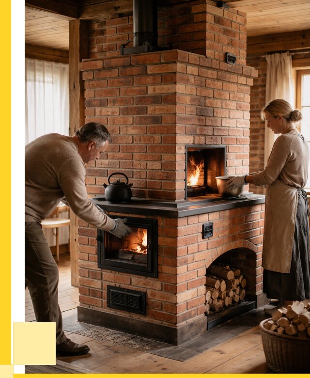 Печи для загородного дома под ключ в Черняховске от 83840 р. | ЭриданЧрх