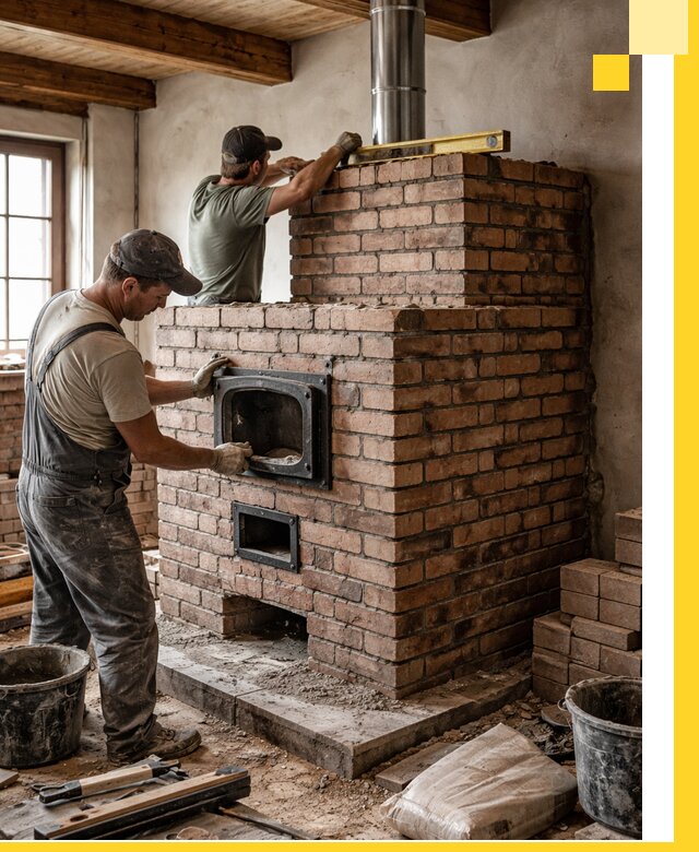 Печи для загородного дома под ключ в Черняховске — монтаж и сервис