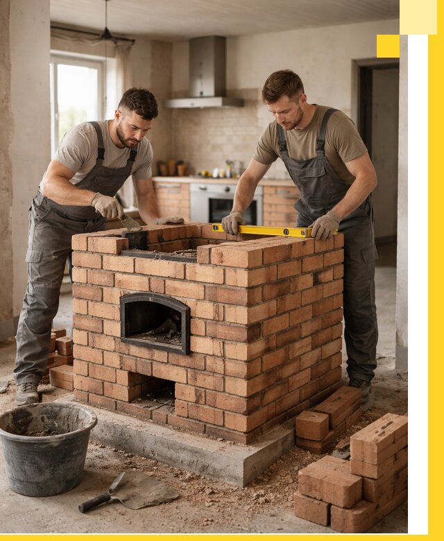 Установка и монтаж печей в частном доме в Черняховске под ключ