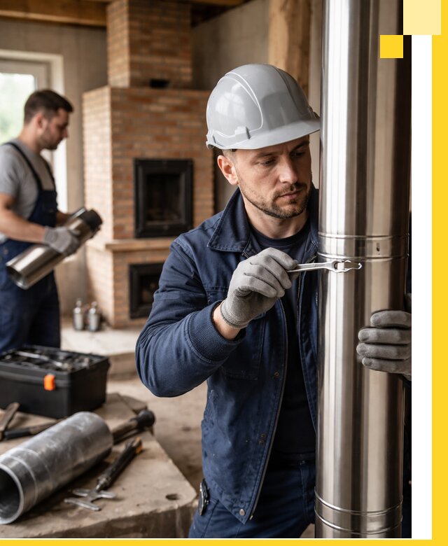 Профессиональный монтаж дымоходов для печей в Черняховске