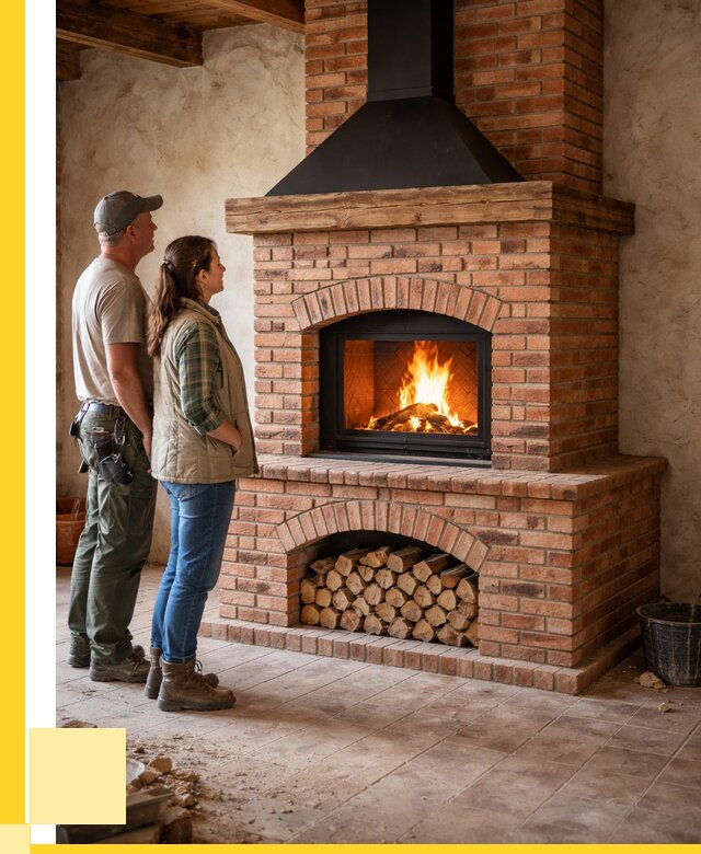 Печи камины из кирпича в Черняховске от 125760 р. | ЭриданЧрх