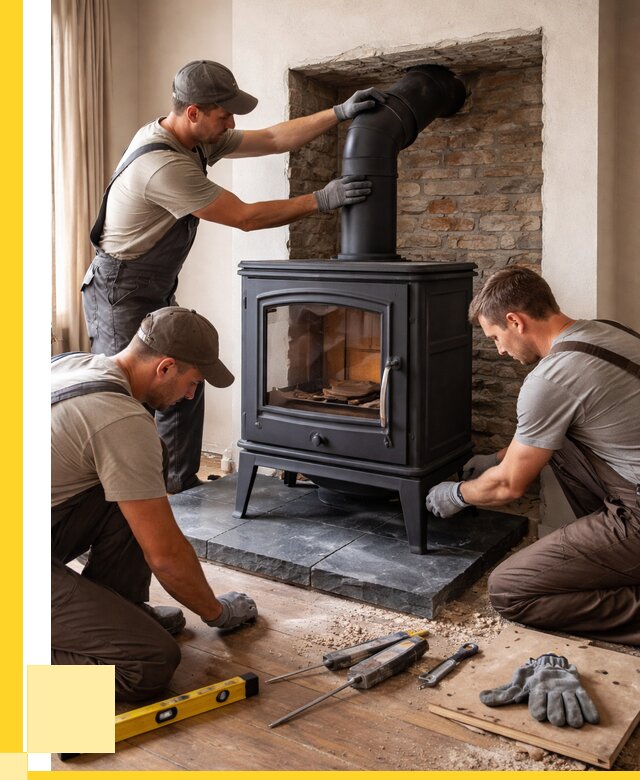 Монтаж печи камина в частном доме в Черняховске от 26200 р. | ЭриданЧрх