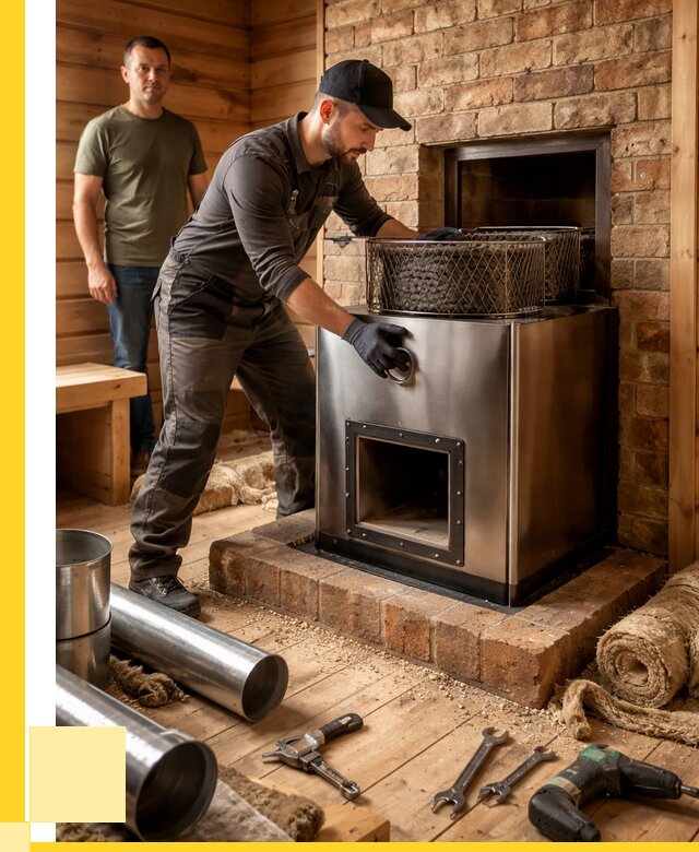 Монтаж банных печей под ключ в Черняховске от 18864 р., ЭриданЧрх