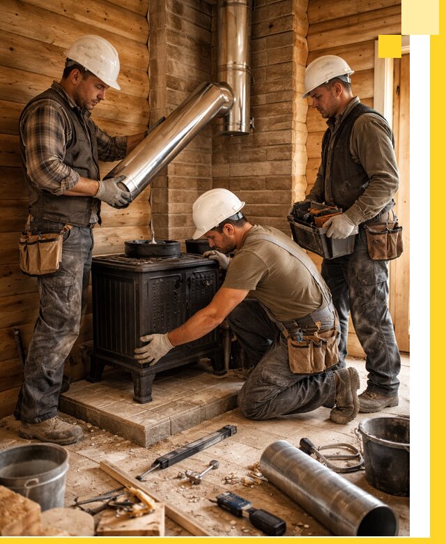 Профессиональный монтаж банных печей и дымоходов в Черняховске