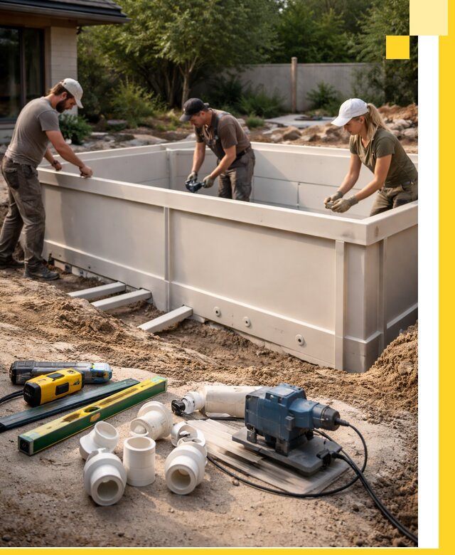 Установка полипропиленовых бассейнов под ключ в Черняховске