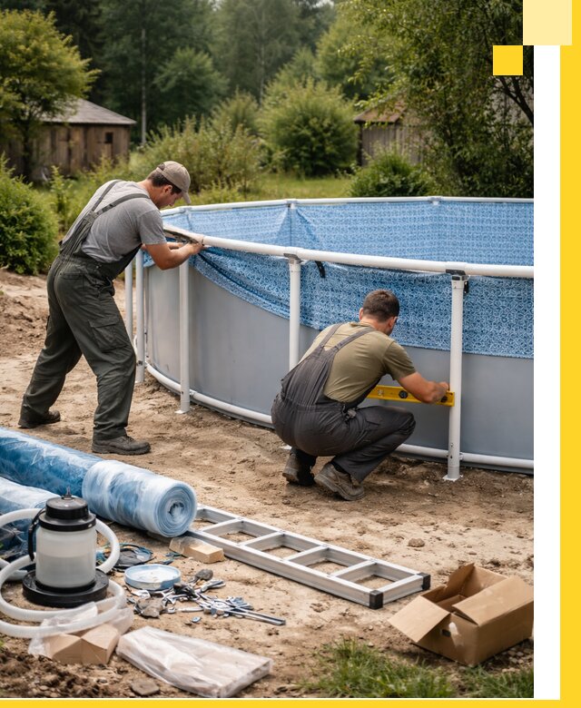 Установка и монтаж каркасных бассейнов в Черняховске под ключ