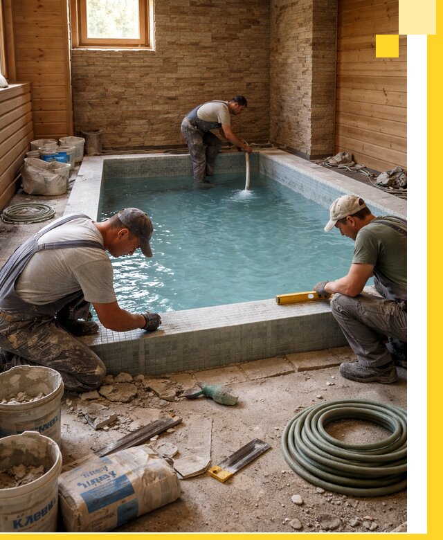 Проектирование и строительство бассейнов для бани в Черняховске