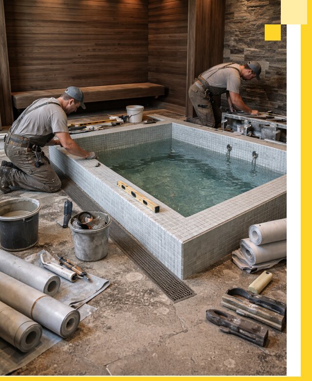 Установка и строительство бассейнов для сауны в Черняховске