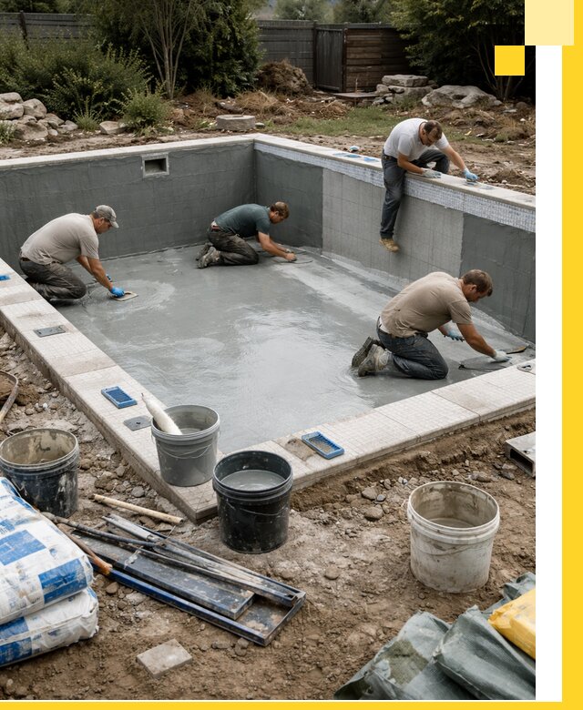 Изготовление и монтаж чаши бассейна под ключ в Черняховске