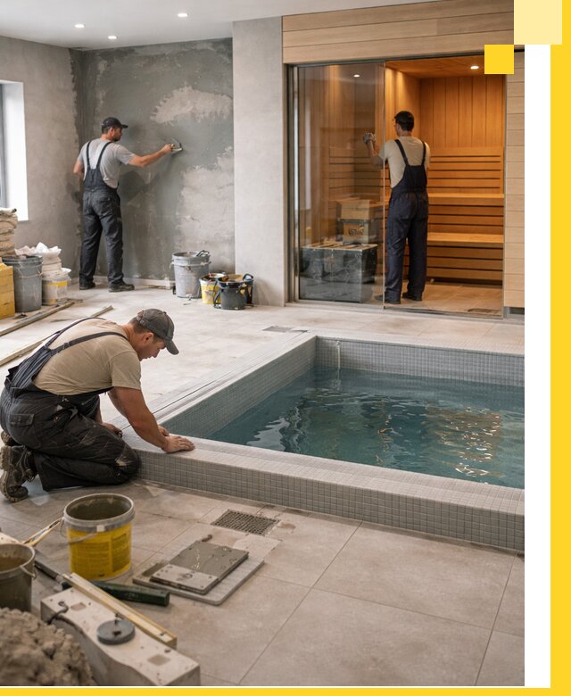 Проектирование и строительство сауны с бассейном в Черняховске