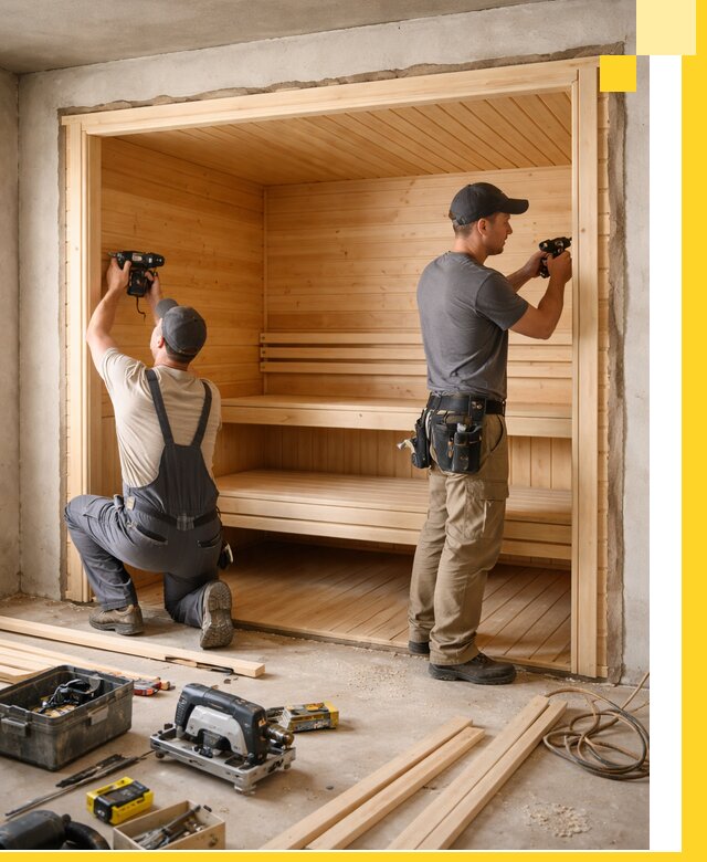 Монтаж саун под ключ в Черняховске — проектирование и установка