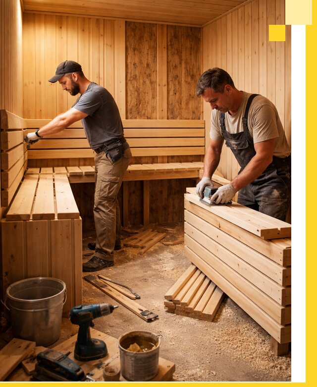 Профессиональный комплексный ремонт саун под ключ в Черняховске