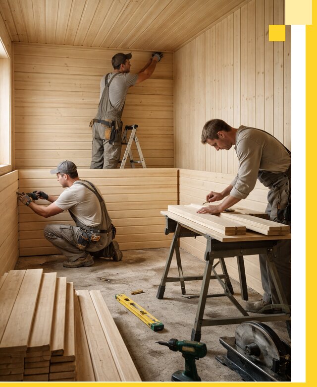 Обшивка саун в Черняховске из натуральной древесины под ключ