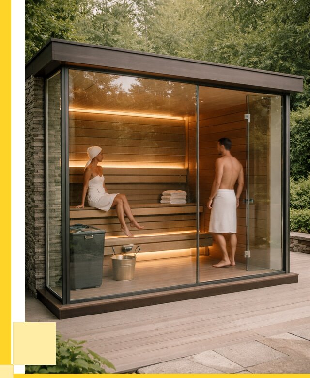 Сауна стеклянная и двери для сауны в Черняховске от 262000 р. | ЭриданЧрх