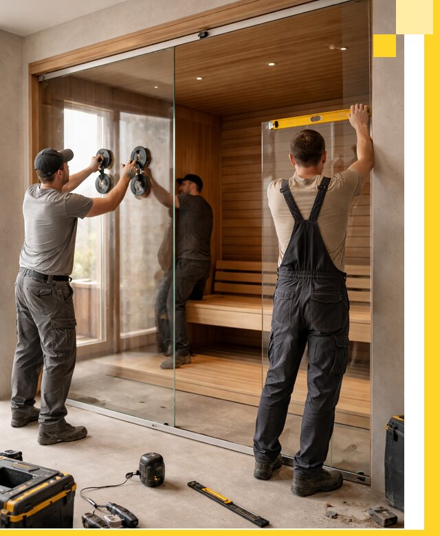 Производство и монтаж стеклянных саун под ключ в Черняховске