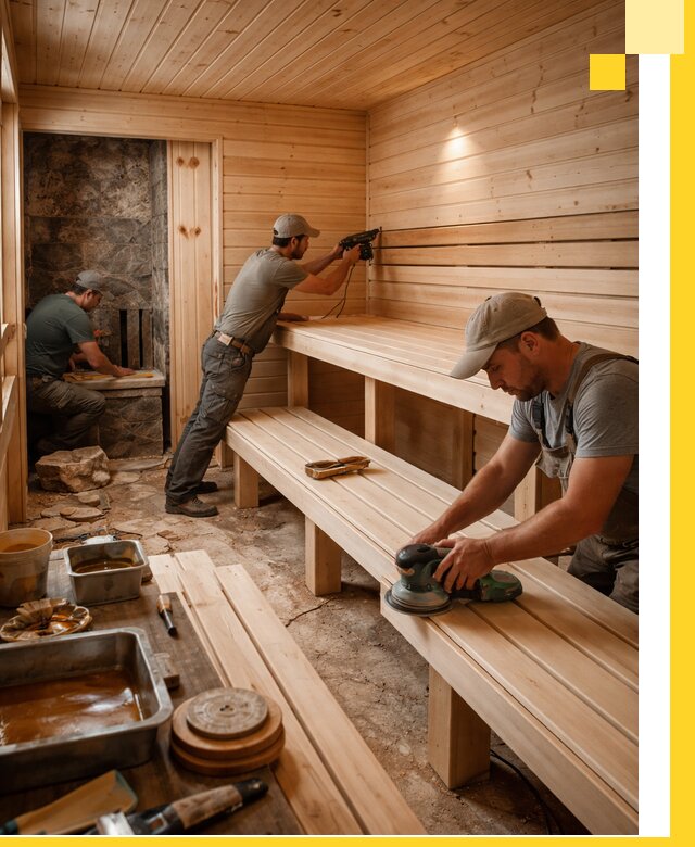 Профессиональная отделка бань в Черняховске под ключ, с гарантией