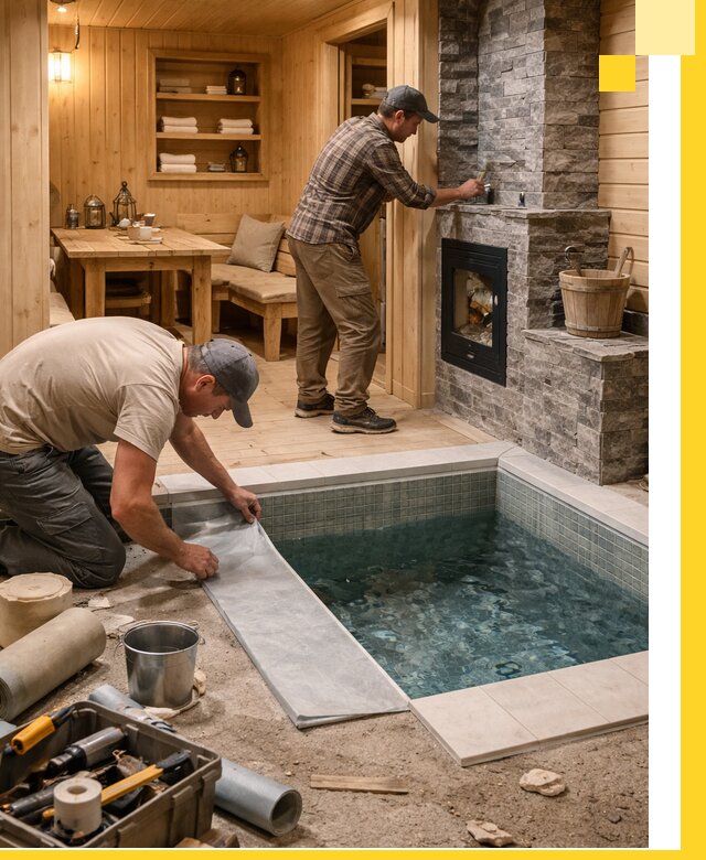 Строительство бань с комнатой отдыха под ключ в Черняховске