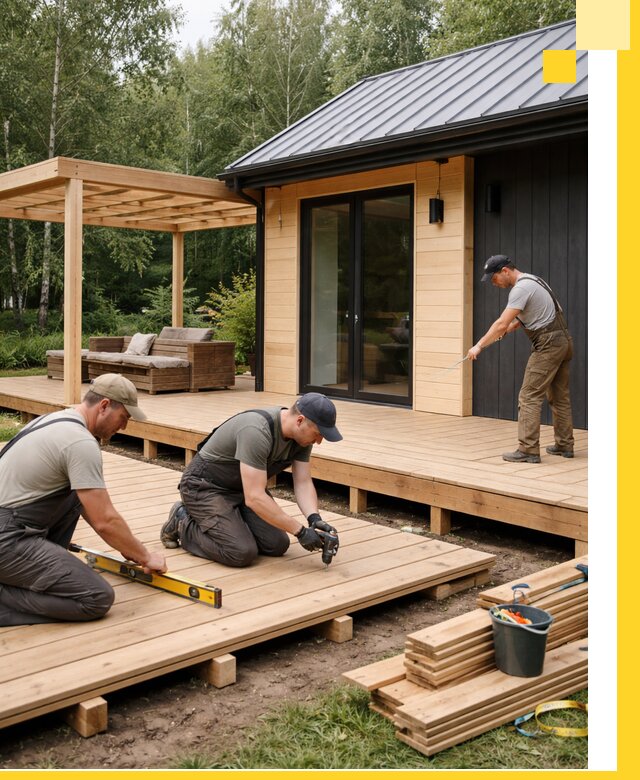 Строительство бань с террасой и бассейном под ключ в Черняховске