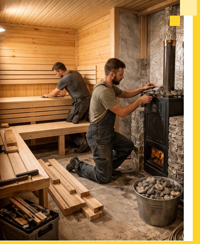 Дизайн и строительство интерьеров бань под ключ в Черняховске