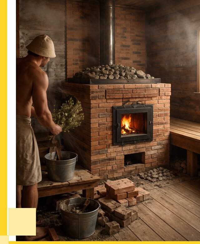 Кирпичные банные печи в Черняховске от 94320 р. | ЭриданЧрх
