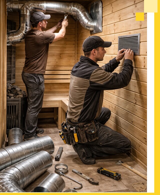 Проектирование и монтаж вентиляции бани в Черняховске под ключ