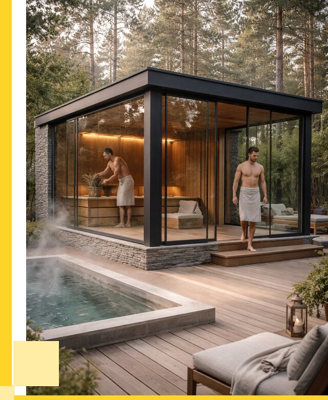 Стеклянные бани и двери в Черняховске от 471600 р. | ЭриданЧрх