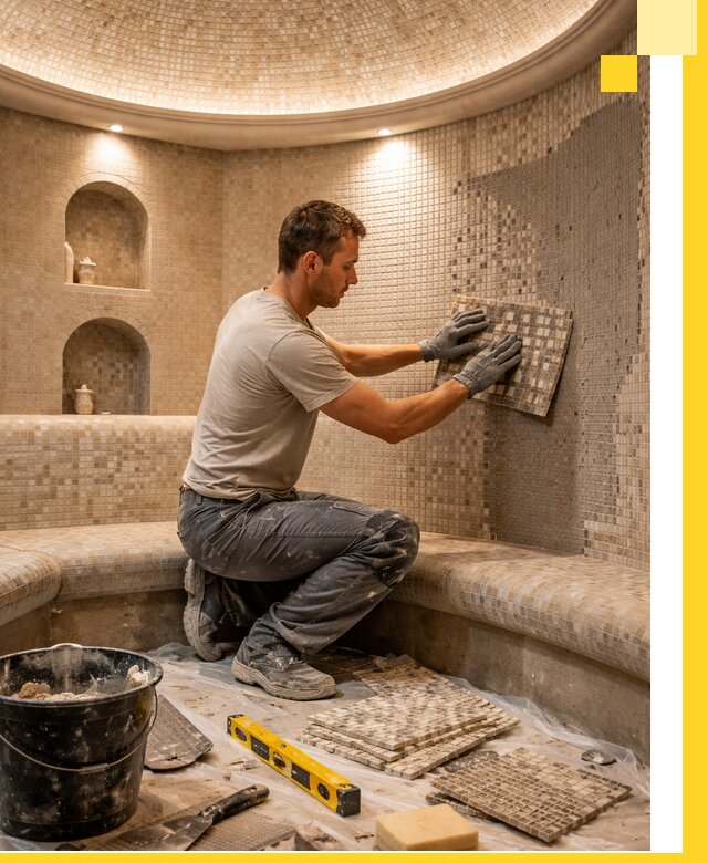 Устройство и монтаж домашнего хамама под ключ в Черняховске