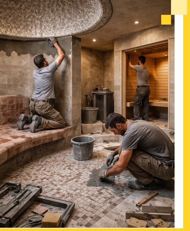 Проект и строительство хамама бани и сауны под ключ в Черняховске