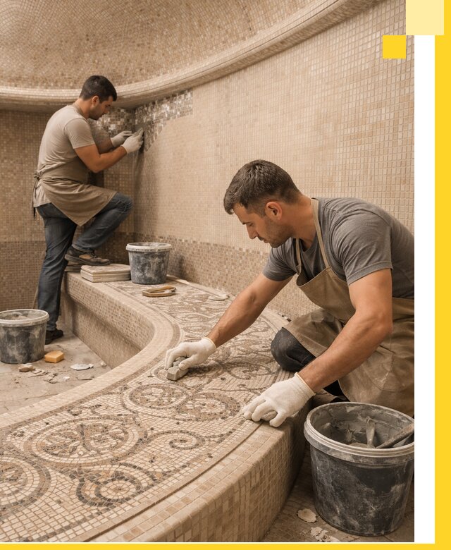 Плитка для хамама в Черняховске, укладка, подбор и поставка